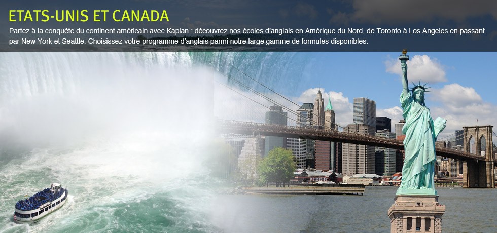 Etudiez l'anglais aux Etats-Unis et au Canada
